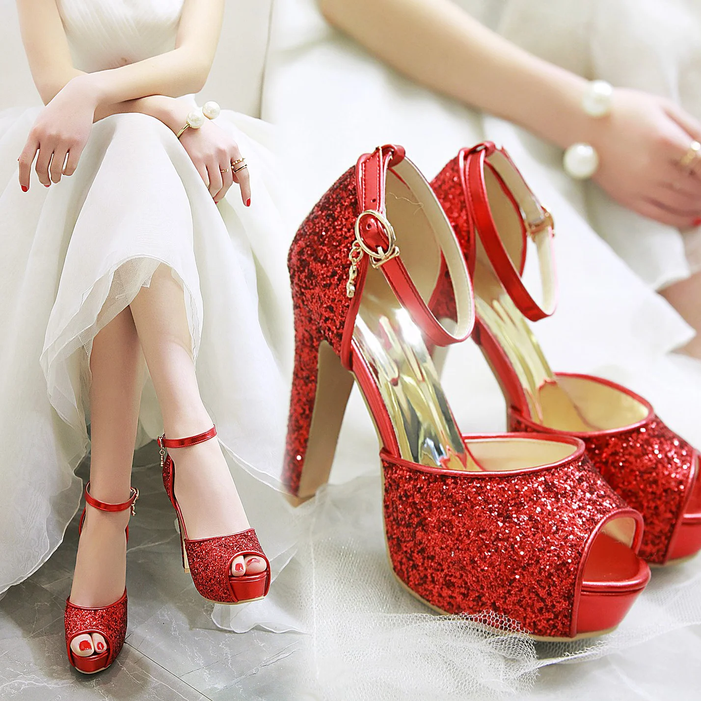 Silver Summer Women High Heel  - Women'S Shoes Peep Toe review and price
