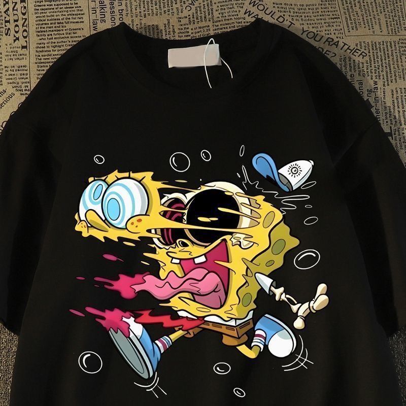 Vintage SpongeBob Print T‑Shir - Women'S Shoes For Crews review and price