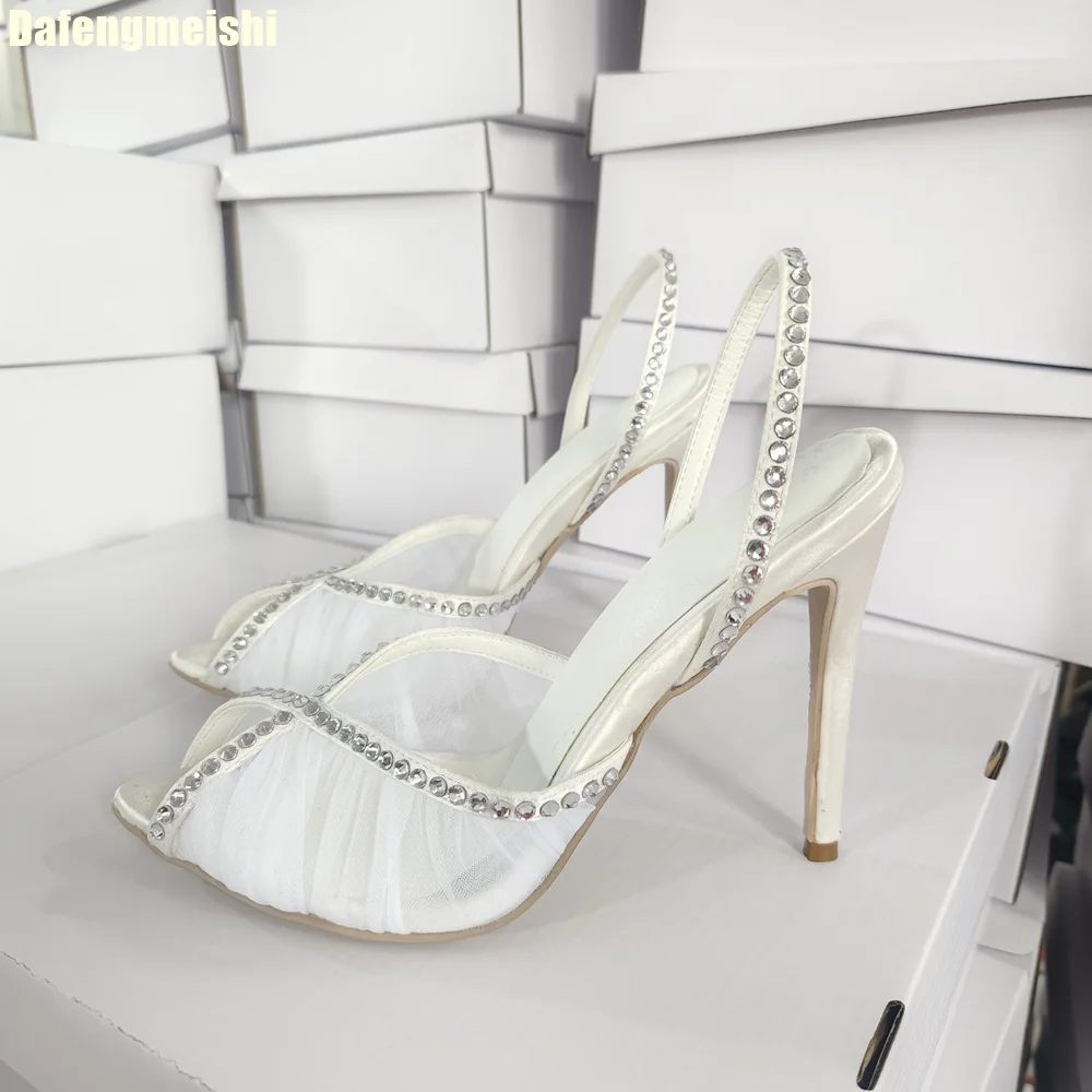 White Breathable Gauze Rivet S - Women'S Shoes Peep Toe review and price